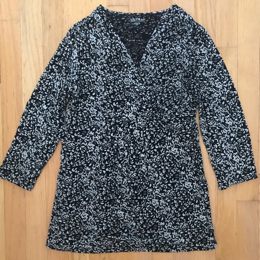 Maternity faux wrap v-neck top